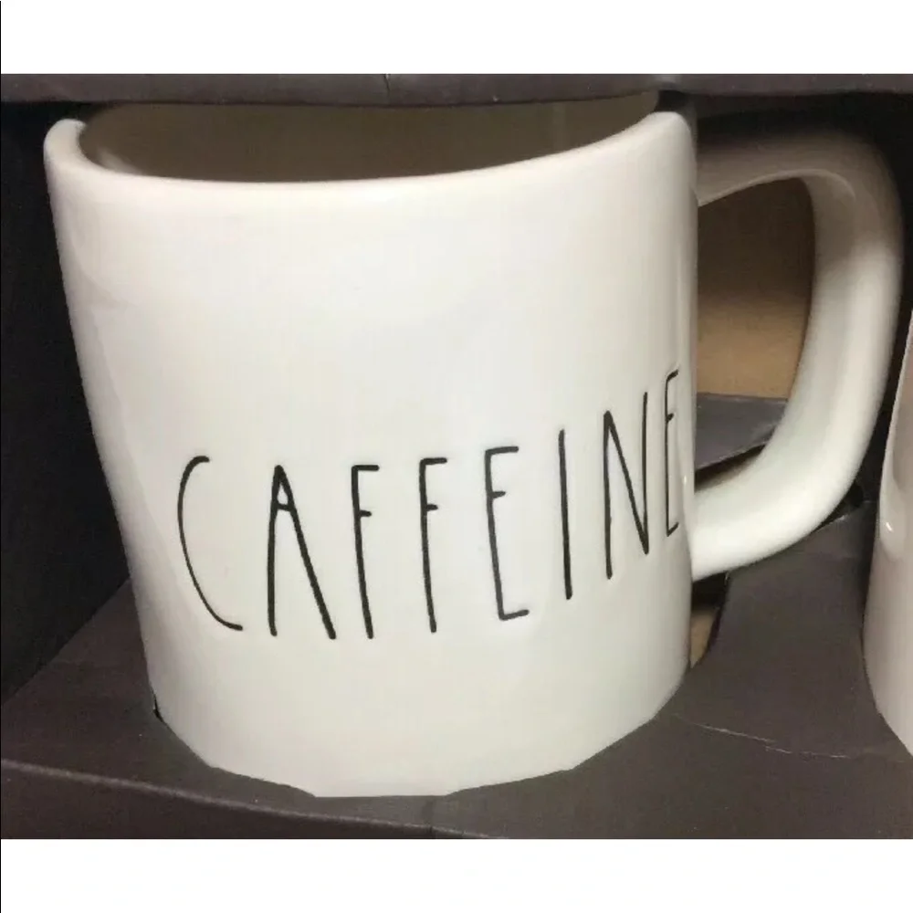 NWOT Rae Dunn CAFFEINE NOT YOURS SET of 2 MUGS